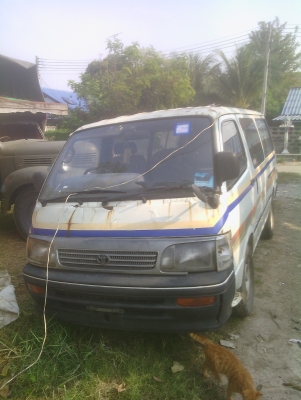 ขายตามสถาพ รถตู้ toyota hiace ปี36 หัวจรวด หลังคาต่ำ เครื่อง 6สูบ แก็สNGV+น้ำมัน  เครี่ิอง 1G