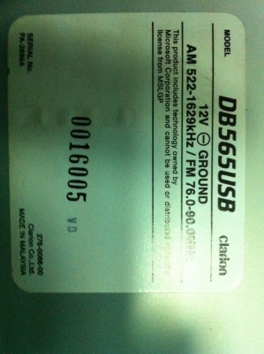 Clarion DB565USB CD MP3 FM USB 2ปรีเอ้า 1AUX มือ2 ญี่ปุ่น Clarion DB565USB CD MP3 FM USB 2ปรีเอ้า 1AUX มือ2 ญี่ปุ่น
