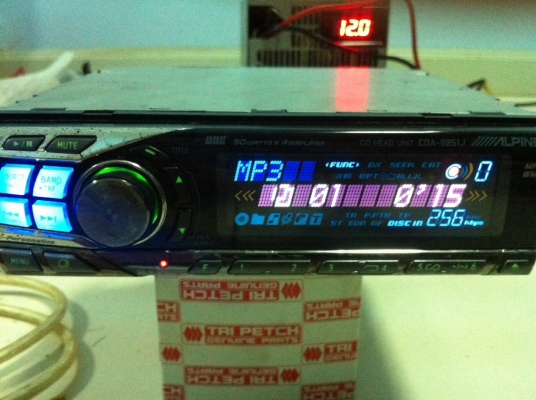 Alpine CDA-9851J CD MP3 FM สไลด์ไฟฟ้า 2ปรีเอ้า 1HDD มือ2 ญี่ปุ่น