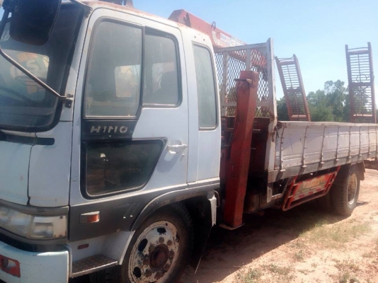 **6ล้อHINOติดเครน3ตัน เปิด 800,000 บ.ต่อรอง**ขายHINO-210 6ล้อบรรทุกติดเครน3ตัน HINO GD2JLKA JO8C-210HP รถห้างแท้ เครื่องเดิม เกียร์เดิม เครื่องJO8C-210แรง แน่นๆ แห้งดี แรงดี เกียร์ดี เข้าง่ายไม่หลุด ช่วงล่างเดิม คัสซีสวยไม่ปะไม่ดาม กระบะปูพื้นเหล็กยาว6.0ม