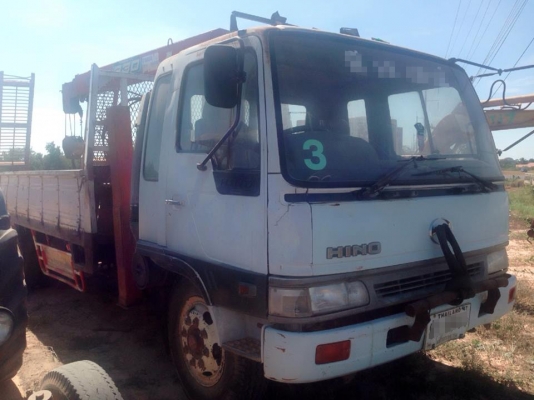 **6ล้อHINOติดเครน3ตัน เปิด 800,000 บ.ต่อรอง**ขายHINO-210 6ล้อบรรทุกติดเครน3ตัน HINO GD2JLKA JO8C-210HP รถห้างแท้ เครื่องเดิม เกียร์เดิม เครื่องJO8C-210แรง แน่นๆ แห้งดี แรงดี เกียร์ดี เข้าง่ายไม่หลุด ช่วงล่างเดิม คัสซีสวยไม่ปะไม่ดาม กระบะปูพื้นเหล็กยาว6.0ม