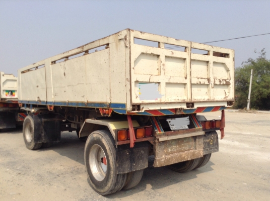 ขายสิบล้อดั้มพ่วงแม่ลูกHINO MEGA 320FM2PNPD ลูกหน้าพระลาน2คานNgv8ถัง