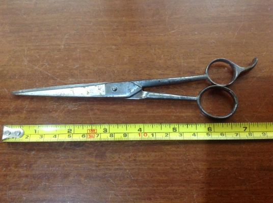 ขายกรรไกรตัดผมโบราณ  L.MORRIS CO. 7"