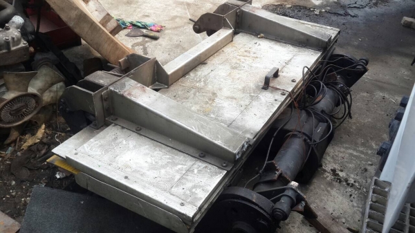 ฝาท้ายไฮโดรลิคสภาพ90เปอร์เซน 12v พร้อมปั้ม ฝา2พับอลูมิเนียม