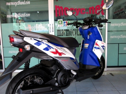 TTX สีน้ำเงินขาว รถดือน สิงหาคม ปี 2557 ใช้จริงแค่ 4 เดือนเท่านั้น ไมล์ 5 พันโล สภาพสวยๆ ของแถม 3รายการ 29900