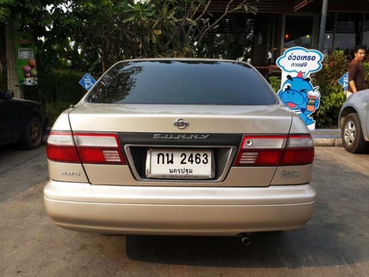 Nissan sunny super saloon 1.6 ปี 2000 เกียร์ออโต้ ติดแก๊ส lpg เครื่องดี ไม่มีปัญหาความร้อน เกียร์เปลี่ยนนิ่มนวล ช่วงล่างเเน่นปึ้ก แอร์หนาว ภายในเบาะหนังลายไม้ ไฟตัดหมอก ดิกส์ 4 ล้อ ระบบเบรค abs เซ็นทรัลล็อค กระจกไฟฟ้า ปรับและพับไฟฟ้า สีสันสวยงาม มีประกัน