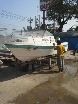 ราคาถูก!!ขายเรือพร้อมเทลเลอร์NISSAN17ฟุตเครื่องNISSAN 50HP