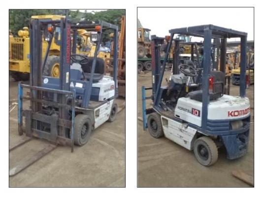 ขาย-รถยกโฟล์ทลิฟต์เครื่องยนต์เบนซิน KOMATSU FD10-15: ขนาด 1 ตัน มือสองนำเข้าจากญี่ปุ่น รุ่นใหม่ ก้นมน
