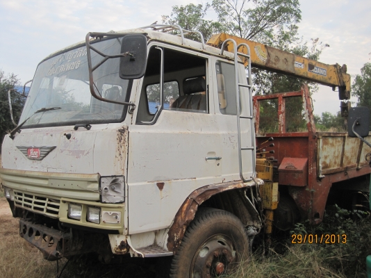 ขายรถบรรทุกติดเครน6ล้อHINO F173 เครน4ตัน4ปอก3ชัก เครื่อง EH700 168แรงกระบะยาว6เมตร