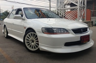 Honda Accord โฉมงูเห่า ติดแก๊ส สีขาวมุก สวยเวิ่นเว่อจ้า