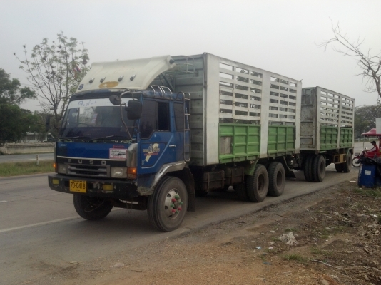 ขายพ่วงแม่ลูก 18 ล้อไม่ดัมพ์ MITSUBISHI FUSO สองเพลา FN527s TURBO