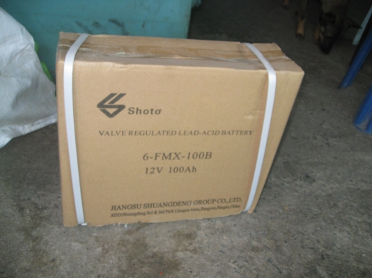 ขาย แบตตอรี่ 12 v  100  AM  2 ลูก 10000 บาท ของใหม่