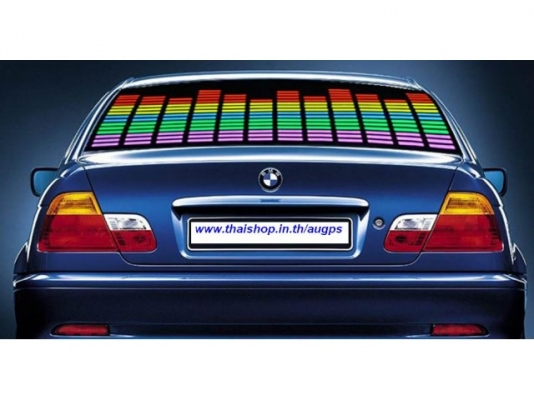 สติกเกอร์ไฟวิ่งตามจังหวะเพลงติดกระจกรถ LED STICKER EQUALIZER