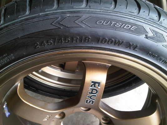 ขายล้อ TE37V ขอบ18 กว้าง8-9 6รู  พร้อมยาง245-45-18 ถูกๆ สภาพ 95\%  รูปเพียบ ปรับราคา!!!