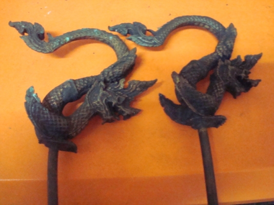 ขาย ตะขอทองเหลืองกรงนกหัวจุกเก่าเก็บ2ตัวนะ