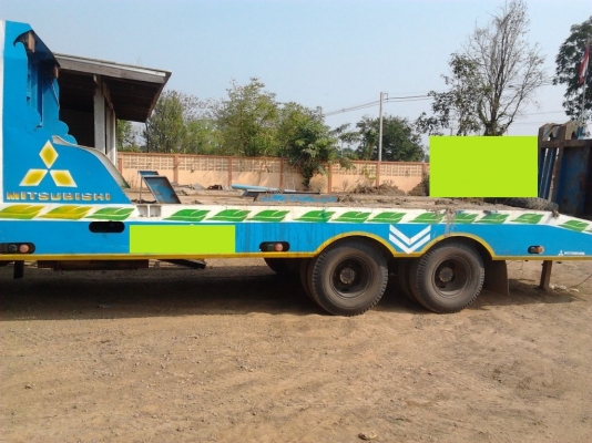 เทเลอร์บรรทุกรถเกี่ยว FUSO 195 HP(เตี้ย) ยาง 825-16 ใหม่ 10 เส้น  2 เพลา