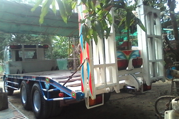 ขายเทเลอร์บรรทุกรถเกี่ยวไอ้หลงMA 6D15เทอโบอินเตอร์ 2เพลาสวยๆ ราคา780000ต่อรอง