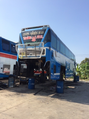 ขายตัวถังรถบัส อู่เชิดชัย 12เมตร ชั้นครึ่งมีประตูกลาง ทรงJA พร้อมแอร์