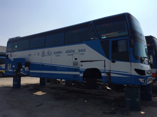 ขายตัวถังรถบัส อู่เชิดชัย 12เมตร ชั้นครึ่งมีประตูกลาง ทรงJA พร้อมแอร์