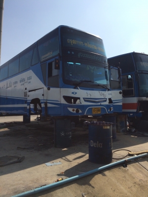 ขายตัวถังรถบัส อู่เชิดชัย 12เมตร ชั้นครึ่งมีประตูกลาง ทรงJA พร้อมแอร์