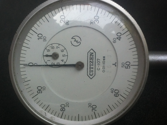 ไดอัลเกจ ใช้ตั้งเครื่อง เช็ดศูนย์ วัดความหนา และกำหนดสเปคงาน( dial gauge) ยี่ห้อ CITIZEN ความละเอียด 0.01 มม.
