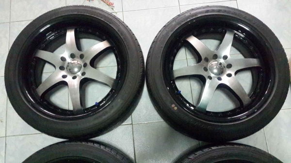 ขายล้อแม็ค Lenso ลาย 6 ก้าน ขอบ 17  พร้อมยางดันลอป LM 704 ใหม่ๆสภาพสวยๆครับ