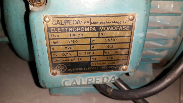 ปั้มน้ำ CALPEDA ของอิตาลี เก่าเก็บ ยังไม่เคยใช้งาน ปั้มน้ำ CALPEDA ของอิตาลี เก่าเก็บ ยังไม่เคยใช้งาน