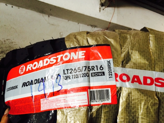 ขายยางมัดใหม่ค้างปีมี2ไซส์31x10.5R15และ265/75/16ถูกๆครับ