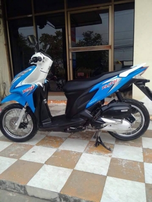 รุ่นใหม่ล่าสุด Click 125i สีน้ำเงิน ขาว รุ่น Tune up รถสวยวิ๊ง ประหยัดน้ำมัน