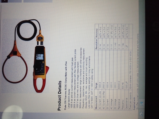ขาย Clamp Meter FLUKE 376 with iFlex