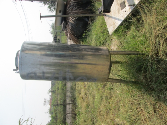 ถังเก็บน้ำ ถังเก็บ ถังบรรจุ ถังสแตนเลส  ถังเก็บวัตถุดิบสูง 62 cm X 126 cm