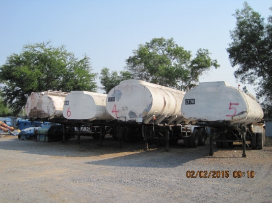 หางเทเลอร์พ่วงแทงค์สแตนเลส มีทะเบียน พร้อมชุดโอน