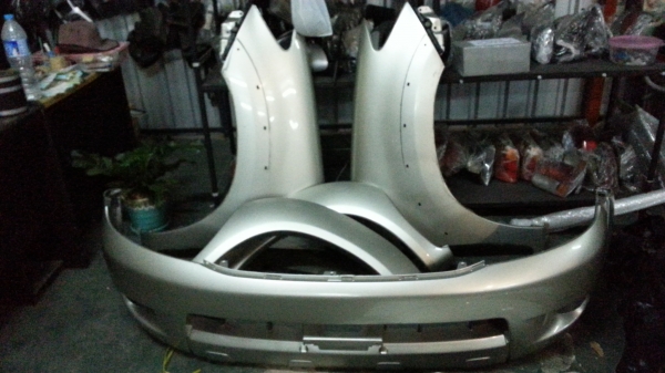 ชุดหน้าวีโก้ สีบรอนซ์เงิน พร้อมใช้งาน ของแท้ถอดจากรถที่แปลงหน้าเป็นแช้มป์