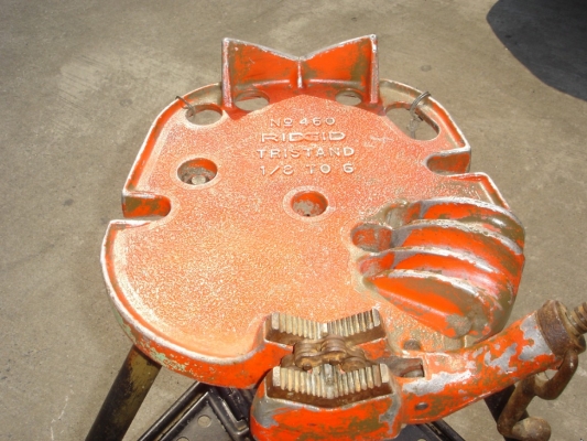 ขายปากกาจับท่อแบบโซ่พร้อมขาตั้ง, RIDGID รุ่น 460 และมีที่ดัดท่อถึง 3 ขนาด