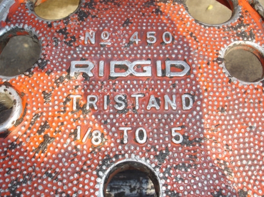 ขายปากกาจับท่อแบบโซ่พร้อมขาตั้ง, RIDGID รุ่น 450 และมีที่ดัดท่อถึง 3 ขนาด