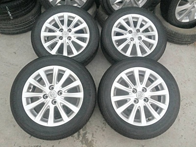 ขายล้อแม็กTOYOTA VIOS12 ก้านยางBRIDGESTONE  ปี13 4 ล้อ