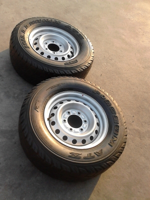 กะทะ 6 รูพร้อมยาง ชุด 4 ล้อ tel.081-427-3941