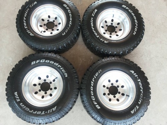 ล้อหยดน้ำขอบ 15 x8.5 ออฟ-27 พร้อมยาง BF  31X10.5R15