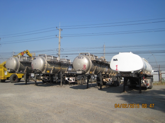 หางเทเลอร์แสตนเลส บรรจุน้ำ มีทั้งหมด 7 คัน