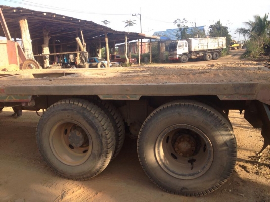 ขายรถสิบล้อเทเลอร์ ท้ายลาด บรรทุกแบ็คโฮ nissan Ud cw41m 265 เทอร์โบ รถพร้อมใช้งาน