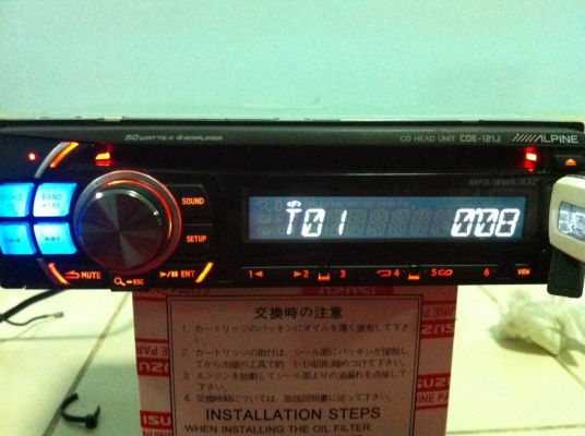Alpine CDE-121J USB MP3 CD FM AUX สภาพสวยๆ มือ2 ญี่ปุ่น Alpine CDE-121J USB MP3 CD FM AUX สภาพสวยๆ มือ2 ญี่ปุ่น
