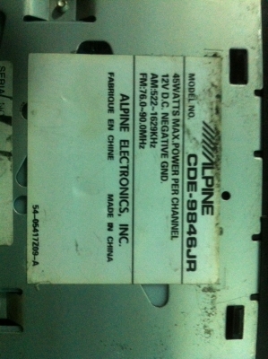 Alpine CDA-9846Ji MP3 CD FM สภาพสวย มือ2 ญี่ปุ่น