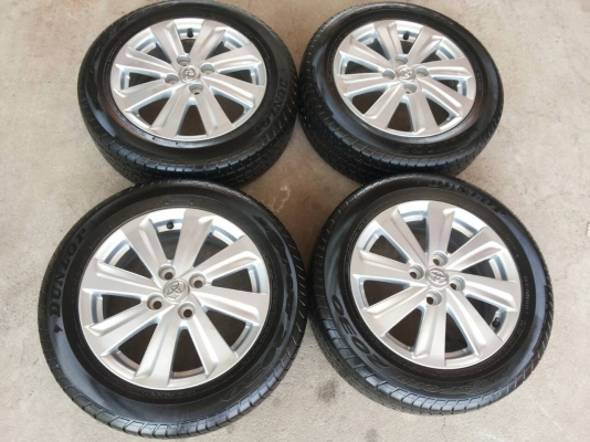 ล้อแม็คเดิม ALL NEW VIOS YARIS พร้อมยาง DUNLOP 185-60-15 ปลายปี13 ล้อ ยางสวย