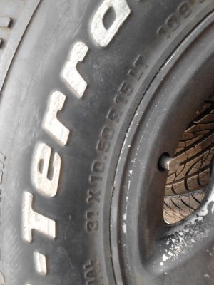 31X10.50R15  BF Goodrich พร้อมแม๊ก 6 รู  มี 1 ล้อ TEL.081-427-3941