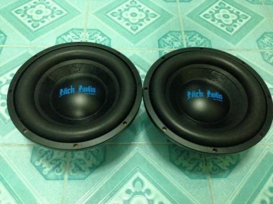 ซับ10นิ้ว NICK AUDIO มือสอง โครงปั้มว้อยคู่ เบสแนวฟังดีมาก สภาพเกือบใหม่ ขายคู่ละ 1650 บาท