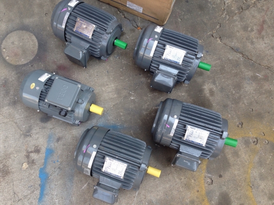 ขายเหมามอเตอร์ Teco 2-3HP. 380V สภาพของใหม่ ไม่เคยใช้งาน มี 5 ตัวครับ 2HP. 1450rpm.-4 ตัว / 3HP. 2800rpm.-1 ตัว