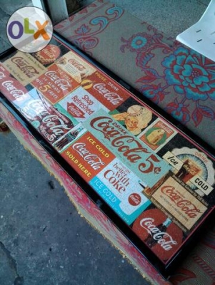 ป้ายจิ๊กซอ โค๊ก ยาว 100 กว้าง 30 ขอบพลาสติกอย่างสวย สภาพดีมาก สนใจนำไปสะสมต่อโทรมาคุยกันนะครับ