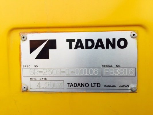 ขายเครน 4 ล้อ Rough terrain GR250N-1