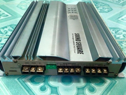 แอมป์4ch ซาวสแคร์ มือสองสภาพดี เสียงดีมากใช้งานปกติ ขาย 1650 บาท