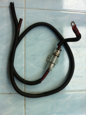 กระบอกฟิว สายทองแดงชุบเงิน เส้นหนามากๆ ยาว 1เมตรกว่า มือ2 ญี่ปุ่น